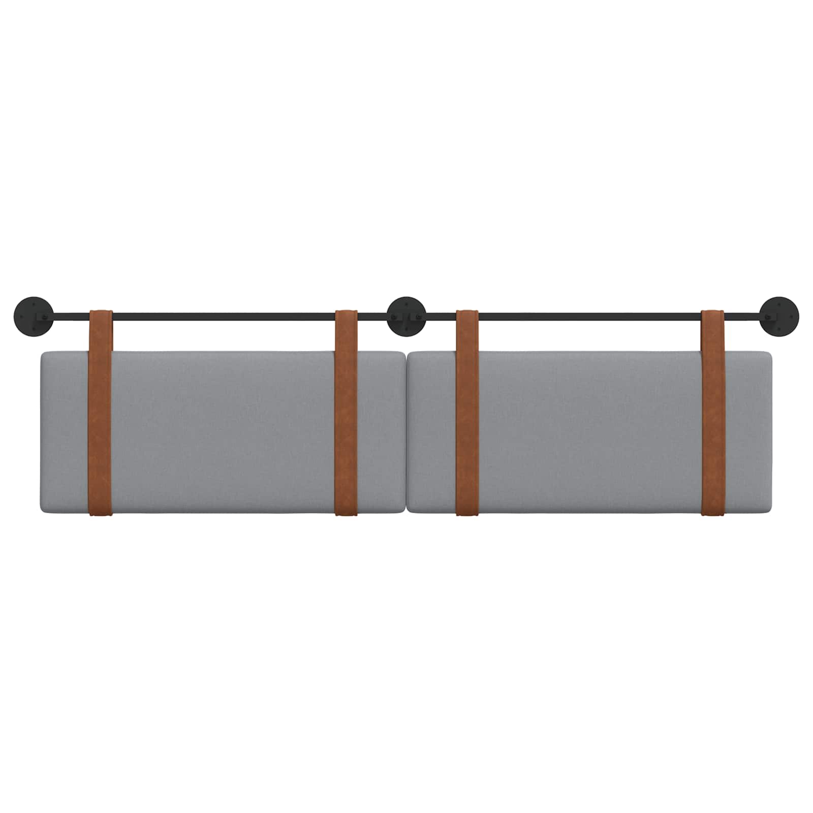 Hangend Hoofdeinde Effen Lichtgrijs 170 x 55 x 5 cm Antiek PU