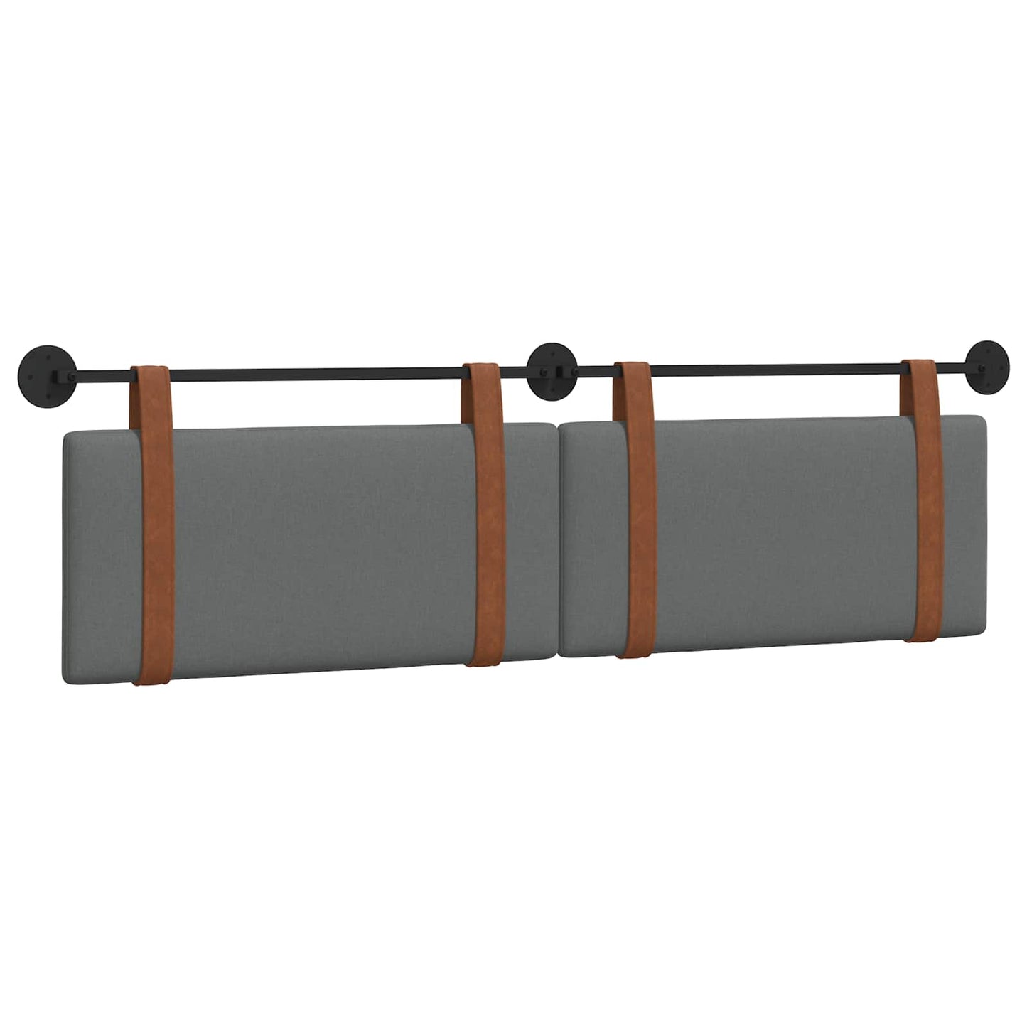 Hangend Hoofdeinde Effen Donkergrijs 170 x 55 x 5 cm Antiek PU