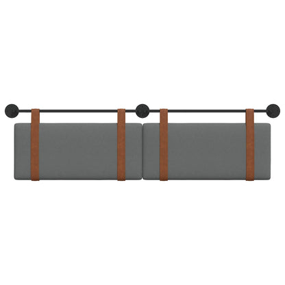 Hangend Hoofdeinde Effen Donkergrijs 170 x 55 x 5 cm Antiek PU