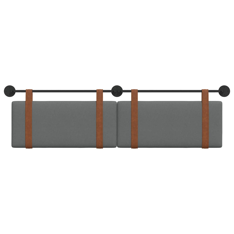 Hangend Hoofdeinde Effen Donkergrijs 170 x 55 x 5 cm Antiek PU