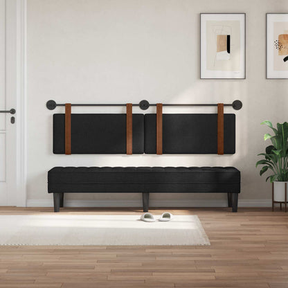 Hangend Hoofdeinde Effen Zwart 170 x 55 x 5 cm Antiek PU