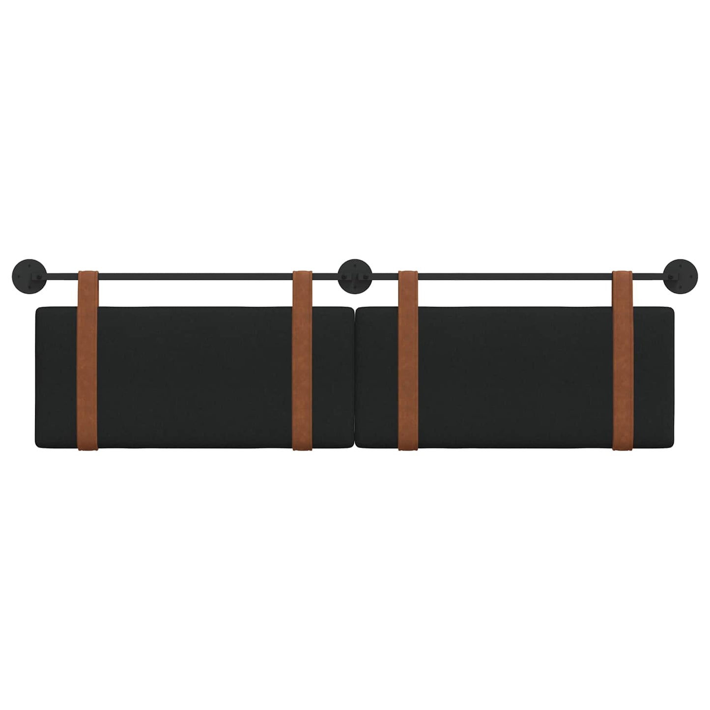 Hangend Hoofdeinde Effen Zwart 170 x 55 x 5 cm Antiek PU