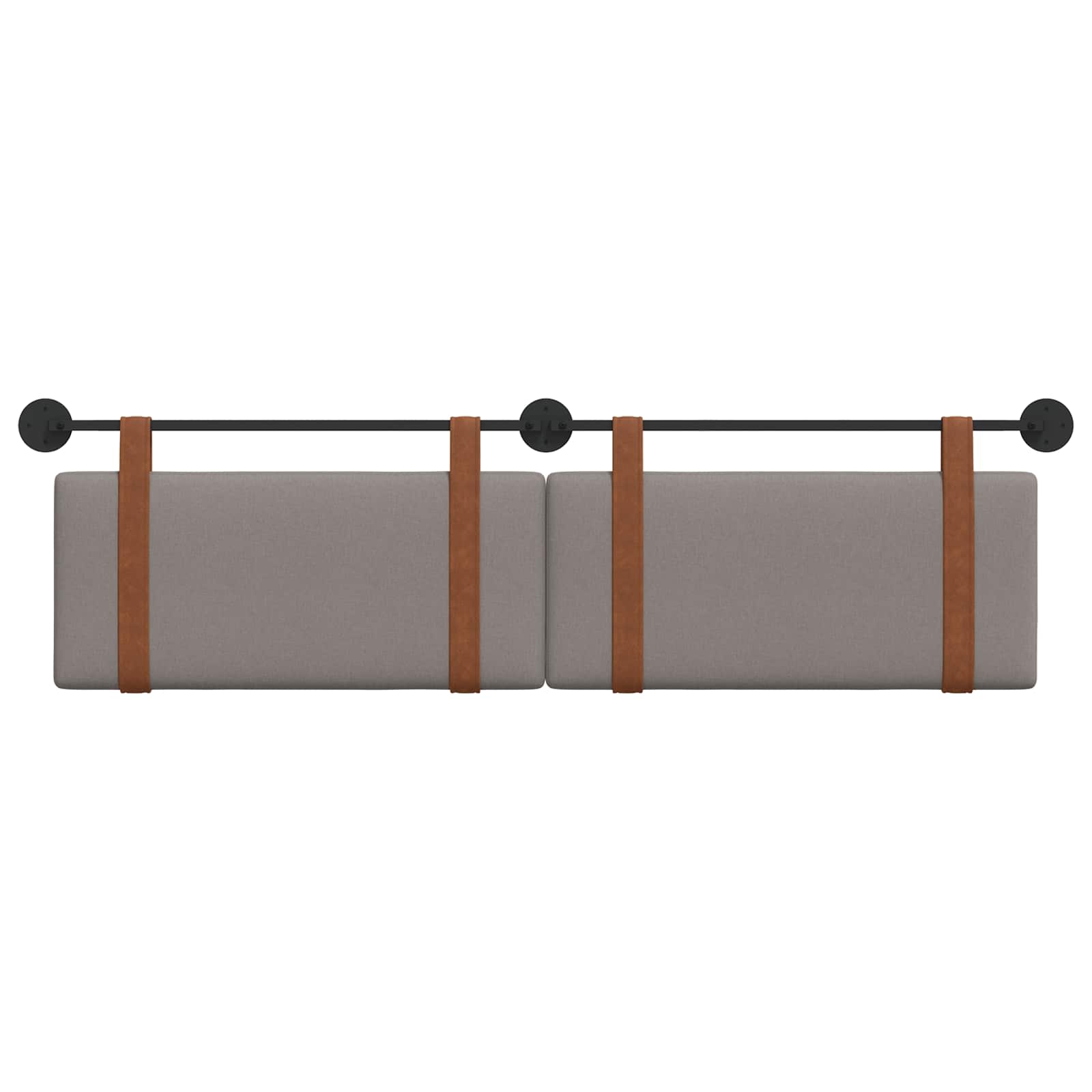 Hangend Hoofdeinde Effen Taupe 170 x 55 x 5 cm Antiek PU