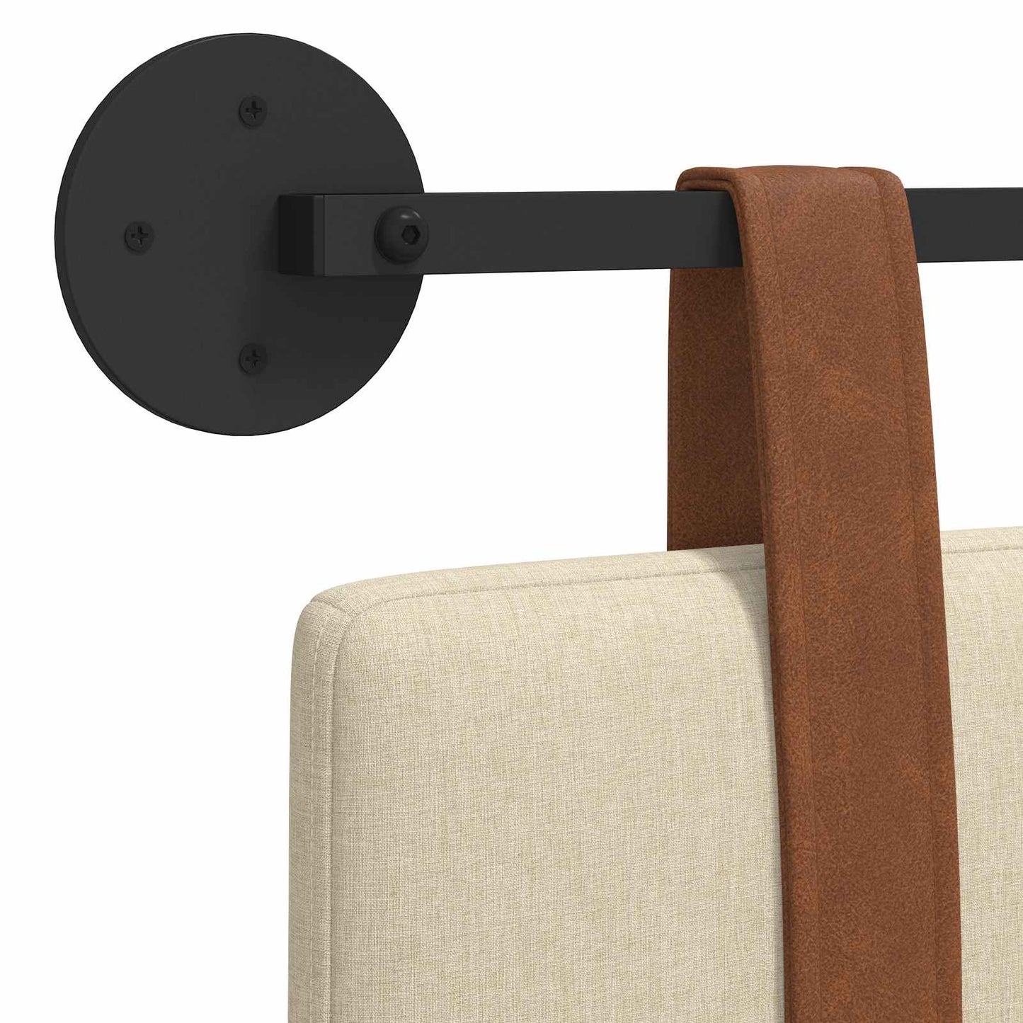 Hangend Hoofdeinde Effen Crème 170 x 55 x 5 cm Antiek PU