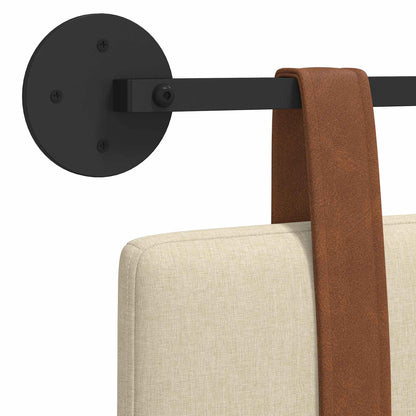 Hangend Hoofdeinde Effen Crème 170 x 55 x 5 cm Antiek PU
