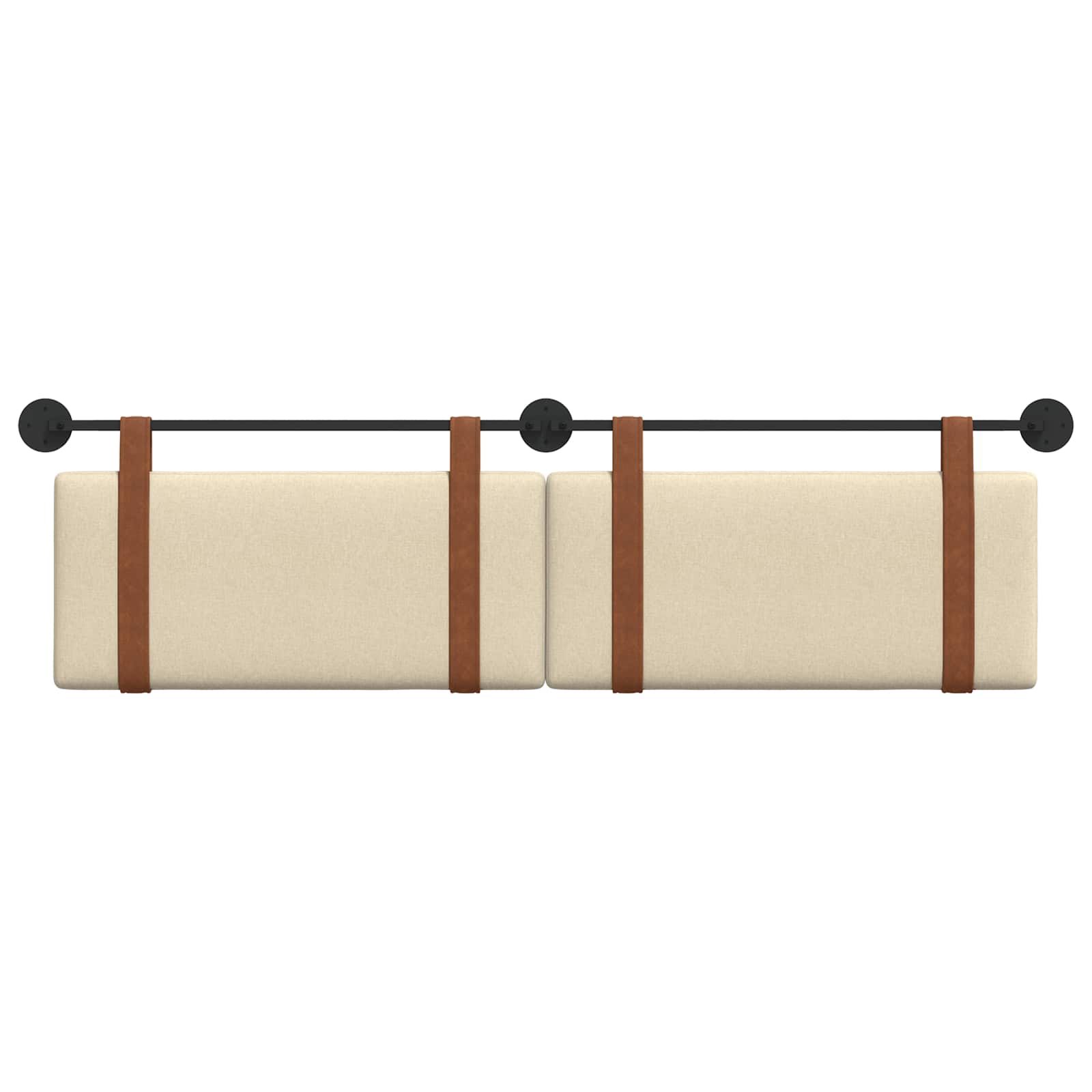 Hangend Hoofdeinde Effen Crème 170 x 55 x 5 cm Antiek PU