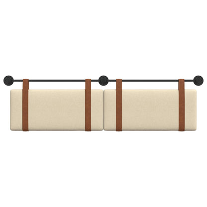 Hangend Hoofdeinde Effen Crème 170 x 55 x 5 cm Antiek PU