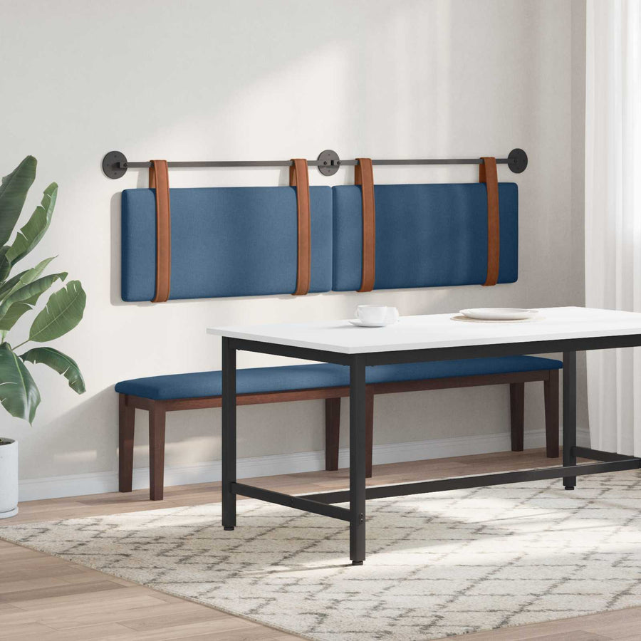 Hangend Hoofdeinde Effen Blauw 170 x 55 x 5 cm Antiek PU