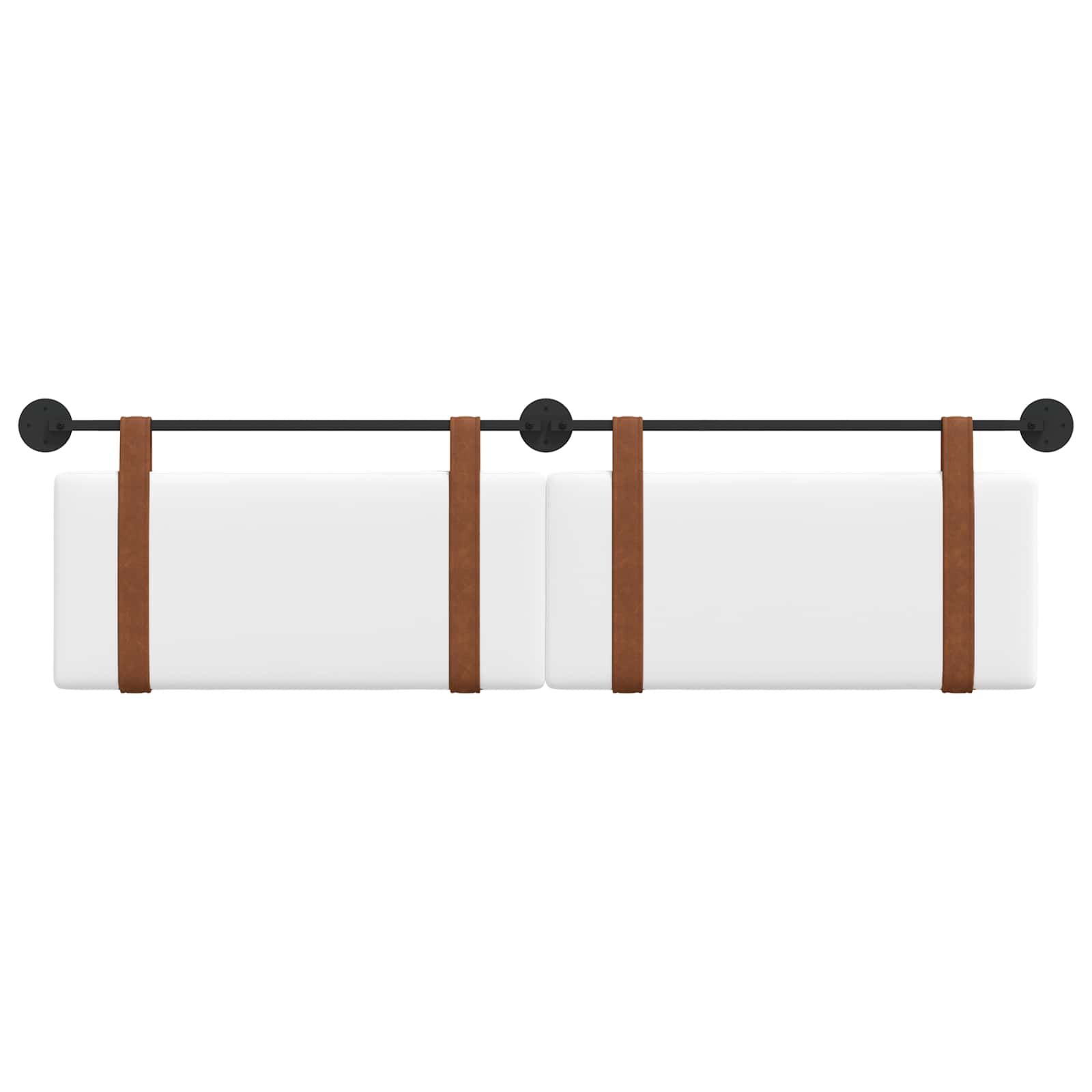 Hangend Hoofdeinde Wandgemonteerd Wit 170 x 55 x 5 cm Antiek PU