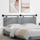 Hanging Headboard Solid Light Gray 190 x 55 x 5 cm Fabric