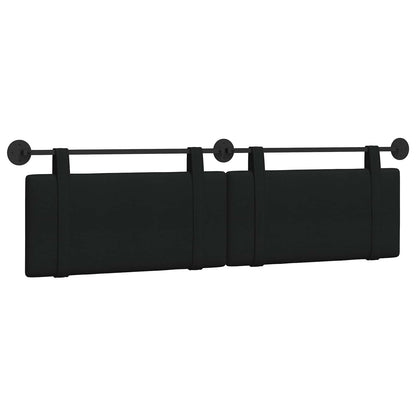Hangend Hoofdeinde Wandgemonteerd Zwart 190 x 55 x 5 cm Stof