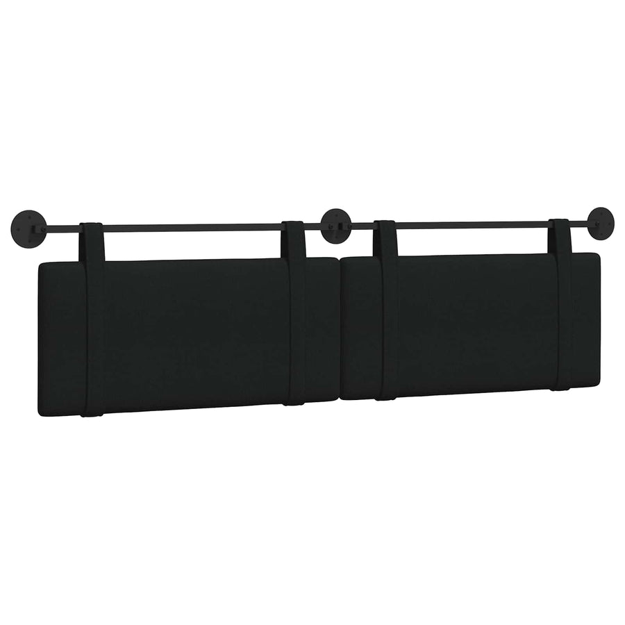 Hangend Hoofdeinde Wandgemonteerd Zwart 190 x 55 x 5 cm Stof