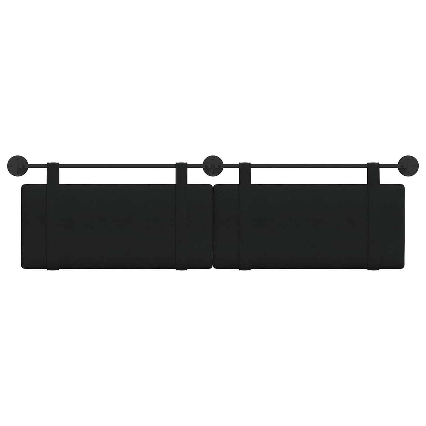Hangend Hoofdeinde Wandgemonteerd Zwart 190 x 55 x 5 cm Stof