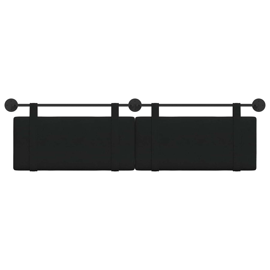 Hangend Hoofdeinde Wandgemonteerd Zwart 190 x 55 x 5 cm Stof