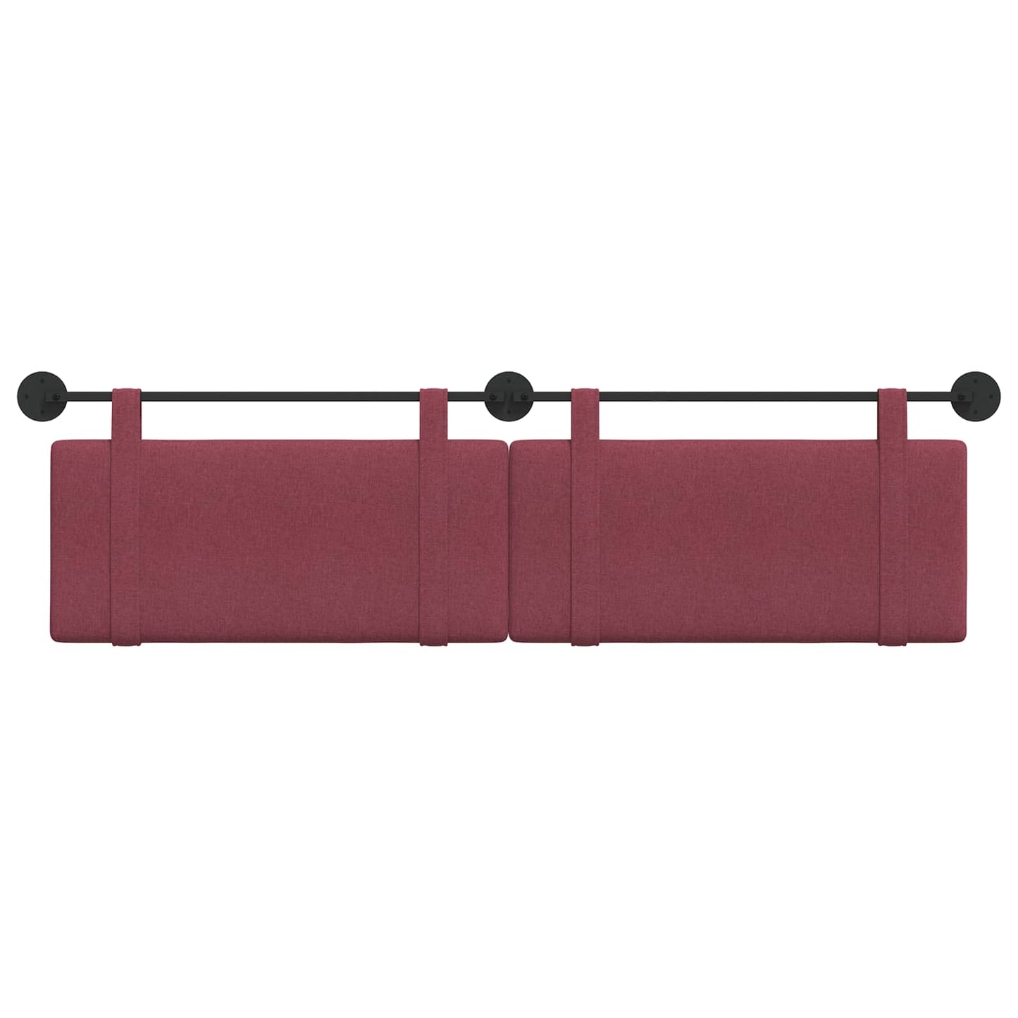 Hangend Hoofdeinde Wandgemonteerd Wijnrood 190 x 55 x 5 cm Stof