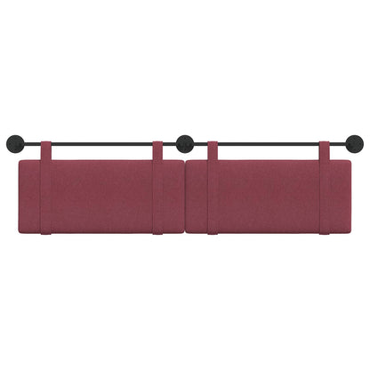 Hangend Hoofdeinde Wandgemonteerd Wijnrood 190 x 55 x 5 cm Stof