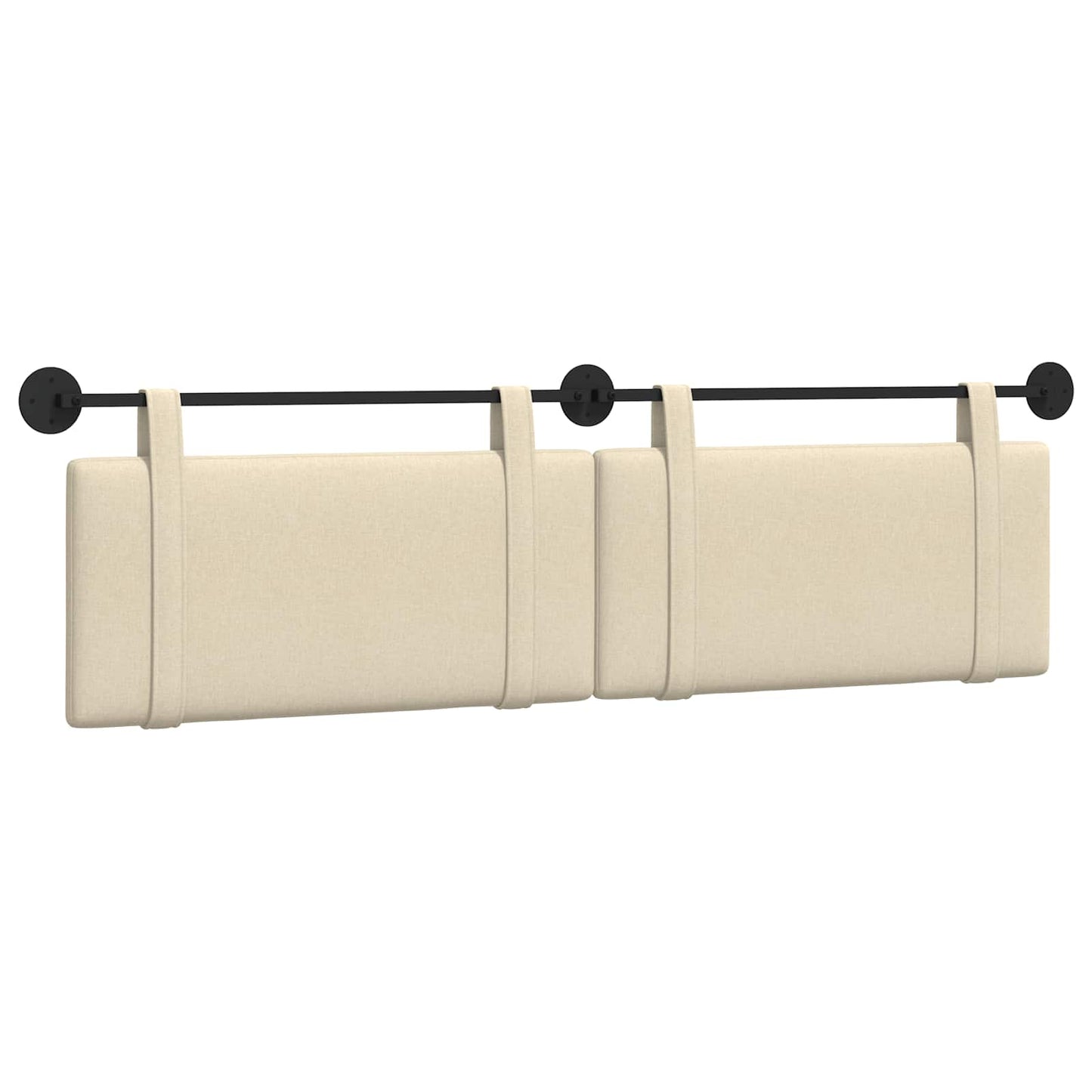 Hangend Hoofdeinde Wandgemonteerd Crème 190 x 55 x 5 cm Stof