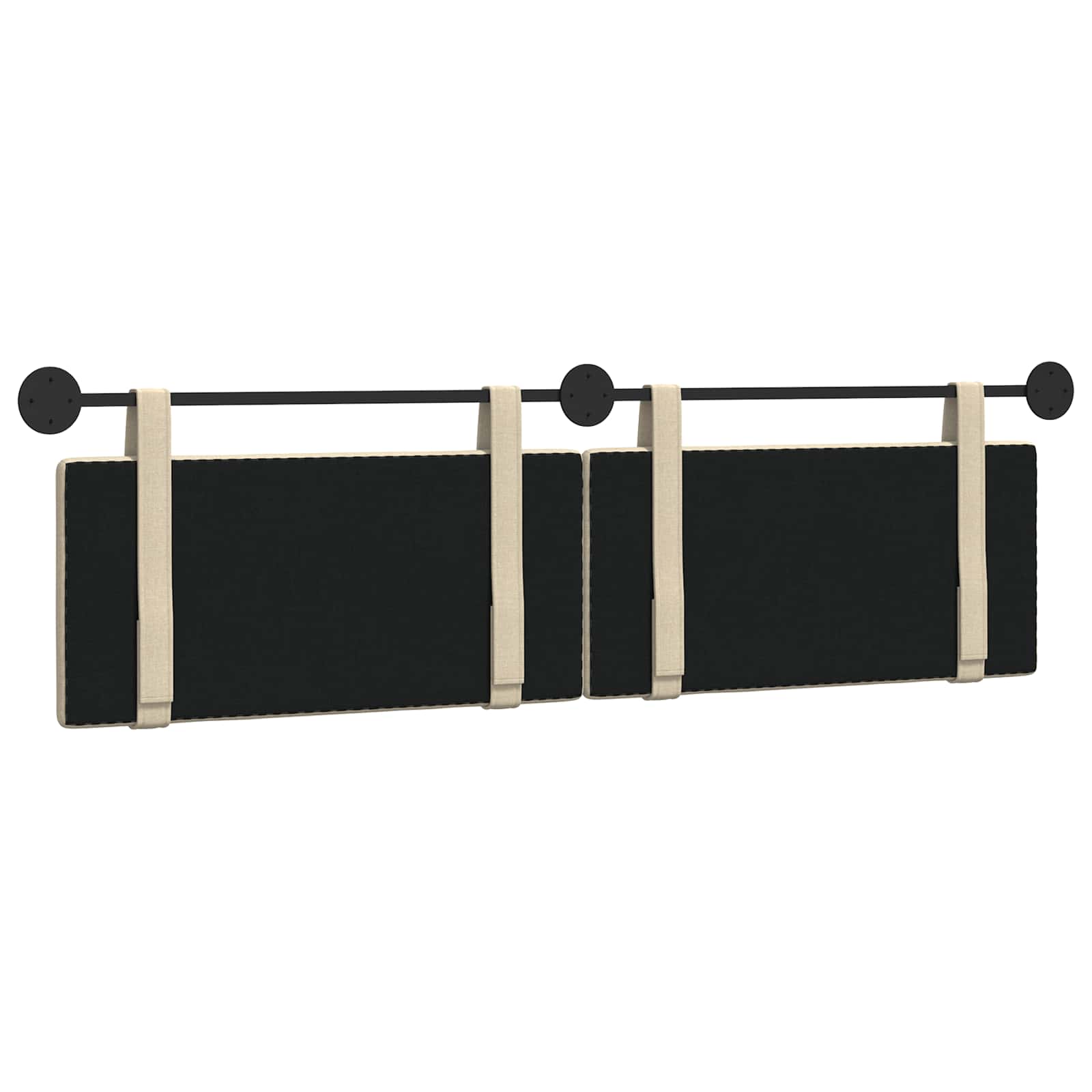 Hangend Hoofdeinde Wandgemonteerd Crème 190 x 55 x 5 cm Stof