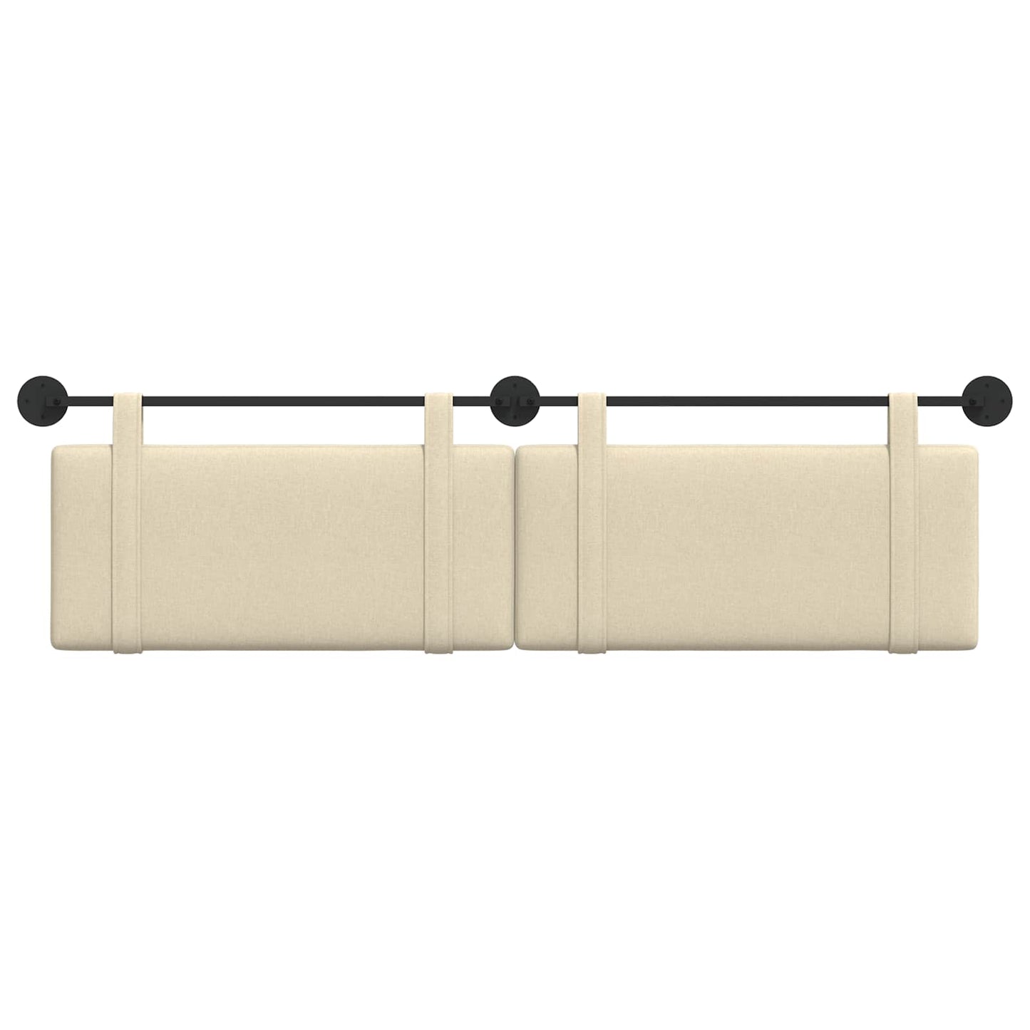 Hangend Hoofdeinde Wandgemonteerd Crème 190 x 55 x 5 cm Stof