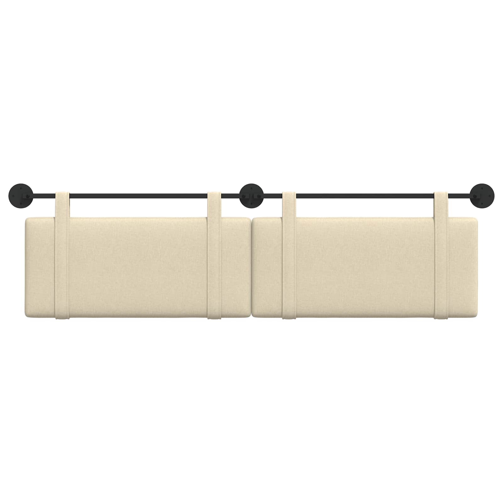 Hangend Hoofdeinde Wandgemonteerd Crème 190 x 55 x 5 cm Stof
