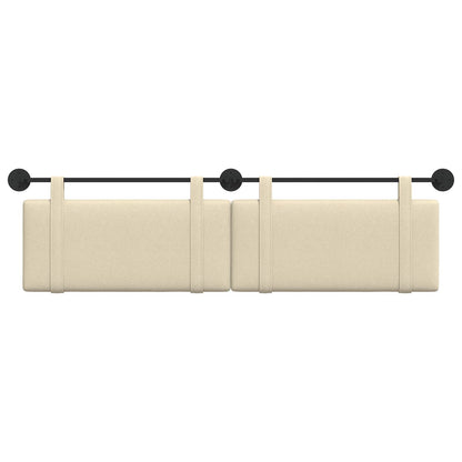 Hangend Hoofdeinde Wandgemonteerd Crème 190 x 55 x 5 cm Stof