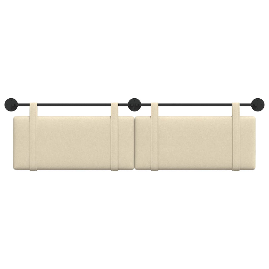 Hangend Hoofdeinde Wandgemonteerd Crème 190 x 55 x 5 cm Stof