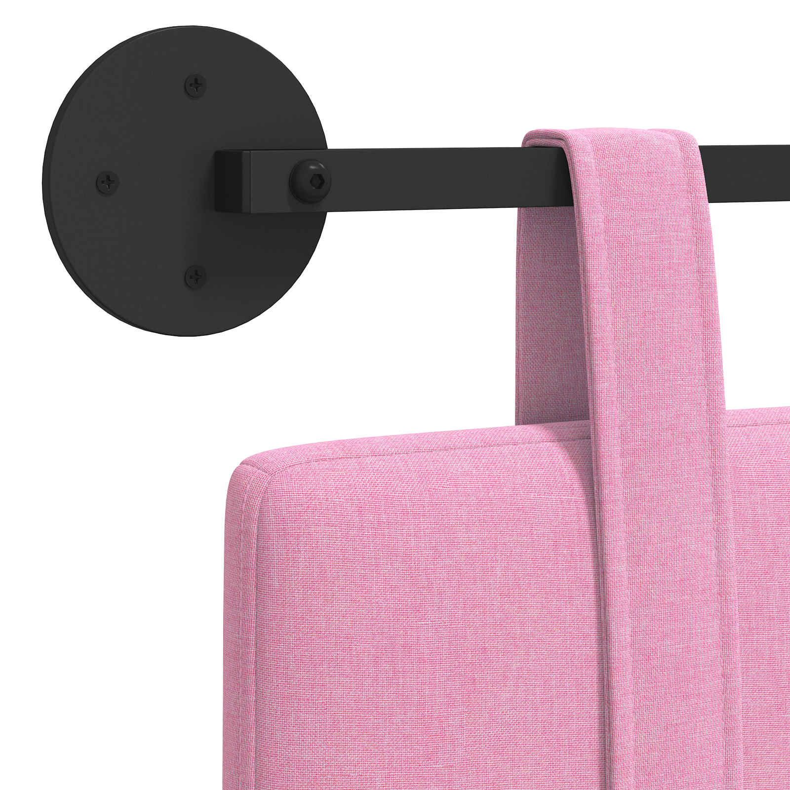 Hangend Hoofdeinde Wandgemonteerd Roze 190 x 55 x 5 cm Stof