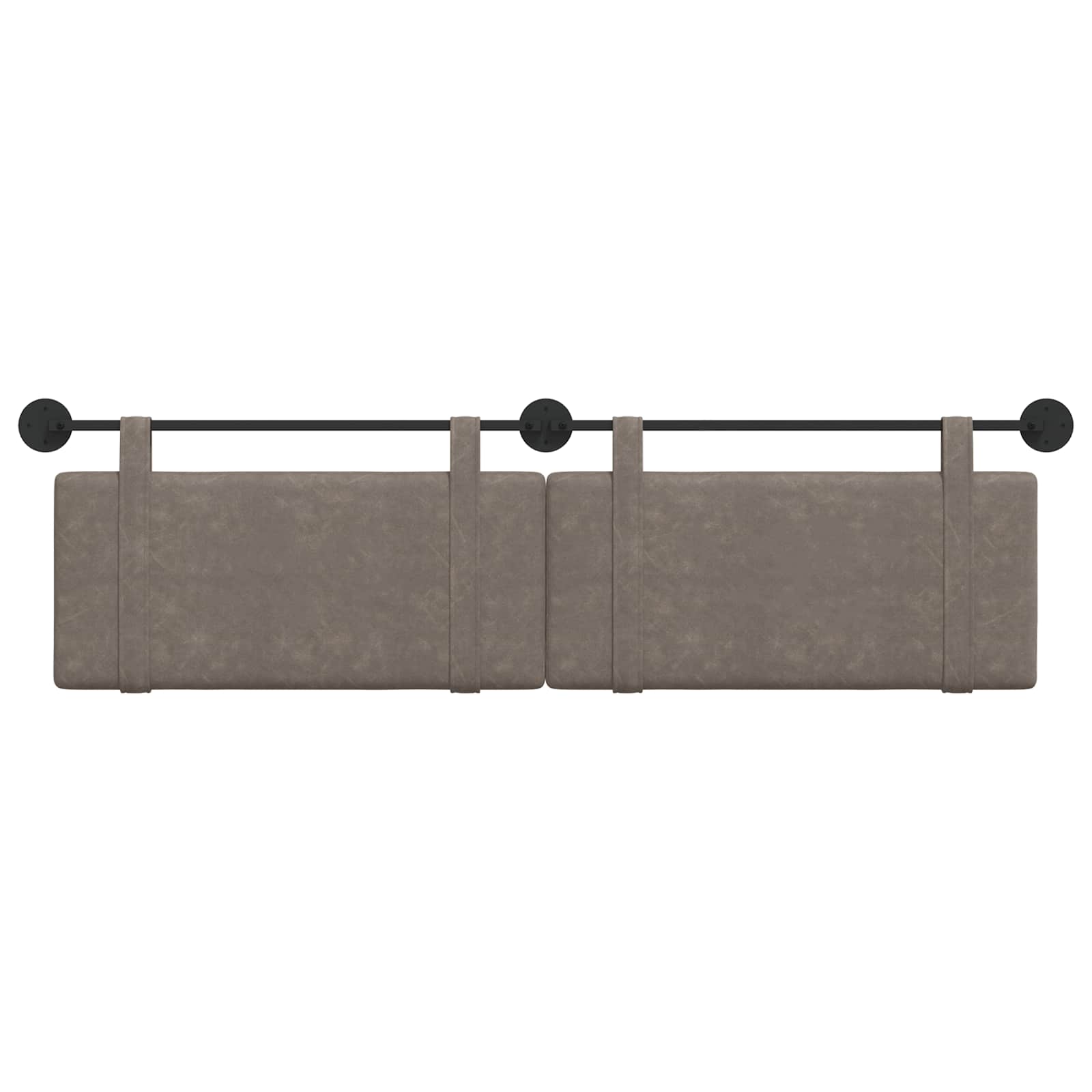 Hangend Hoofdeinde Effen Grijs 190 x 55 x 5 cm Antiek PU