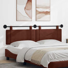 Hanging Headboard Glossy Brown 190 x 55 x 5 cm Antique PU