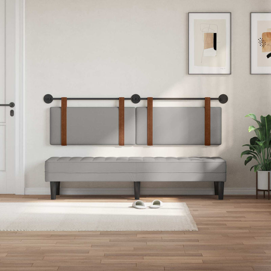Hangend Hoofdeinde Effen Wolkengrijs 180 x 40 cm Bewerkt hout