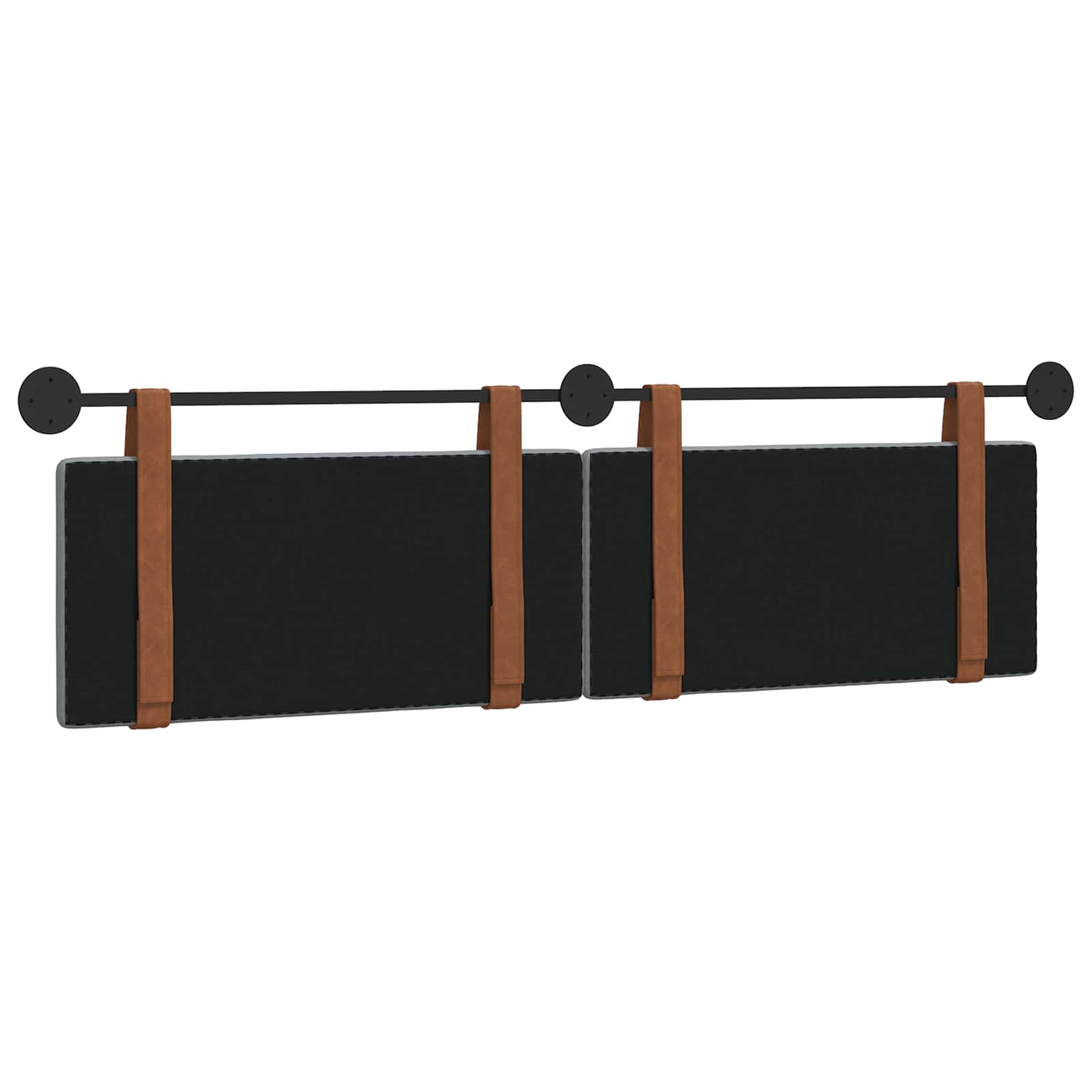 Hangend Hoofdeinde Effen Lichtgrijs 180 x 40 cm Bewerkt hout