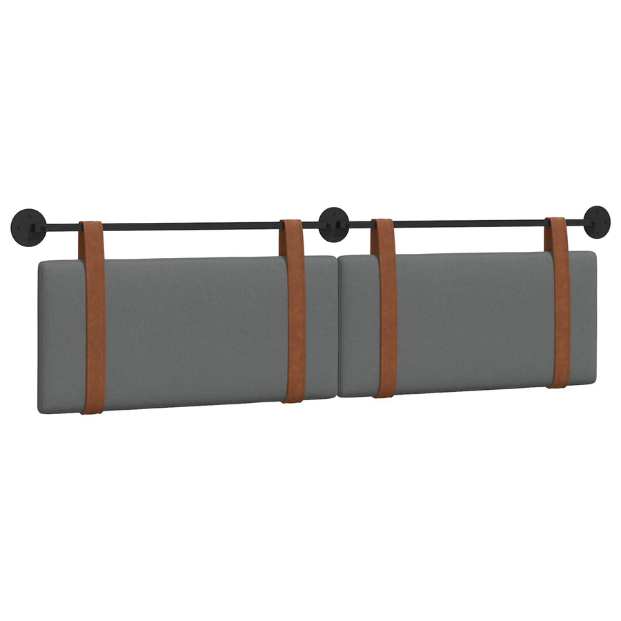 Hangend Hoofdeinde Effen Donkergrijs 180 x 40 cm Bewerkt hout