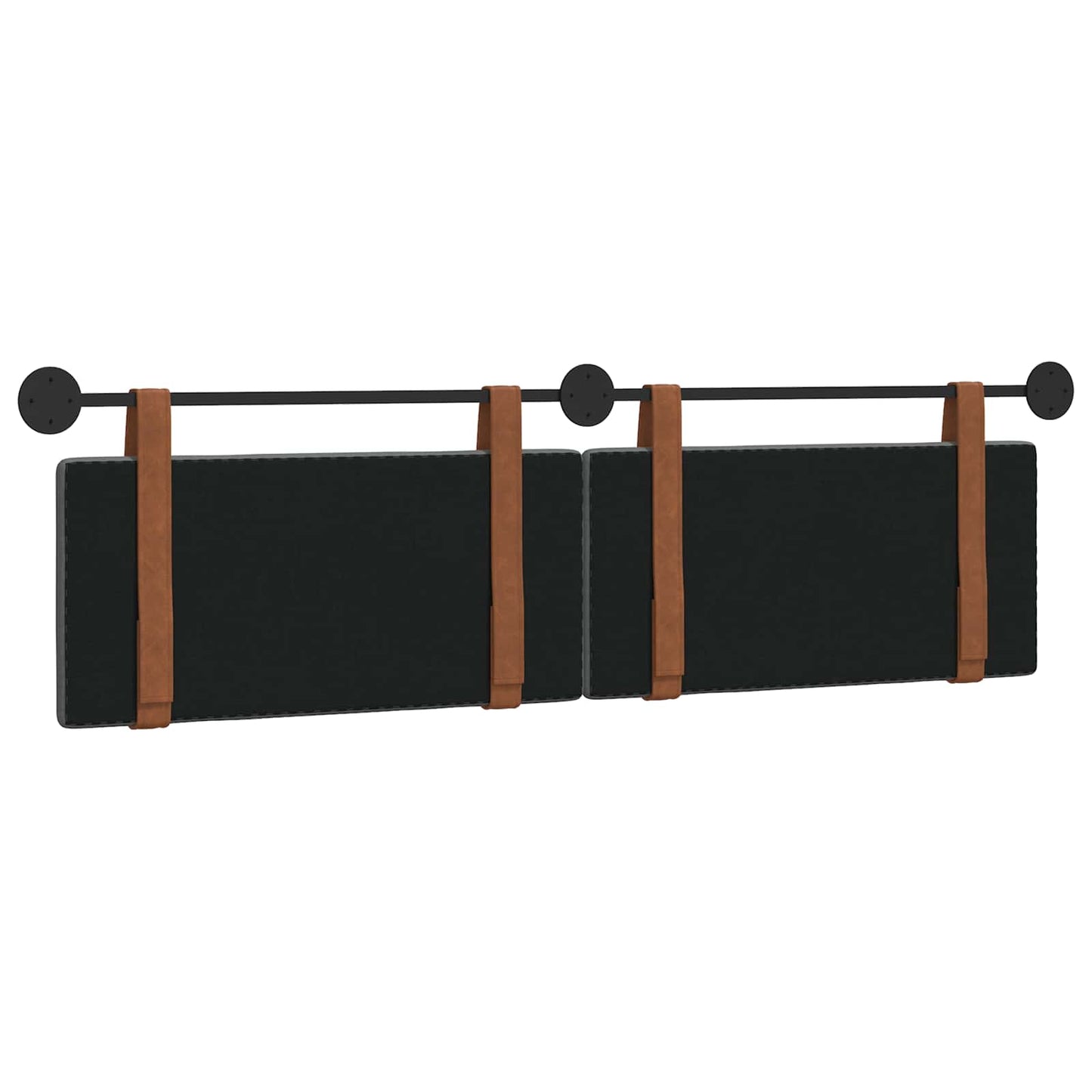 Hangend Hoofdeinde Effen Donkergrijs 180 x 40 cm Bewerkt hout