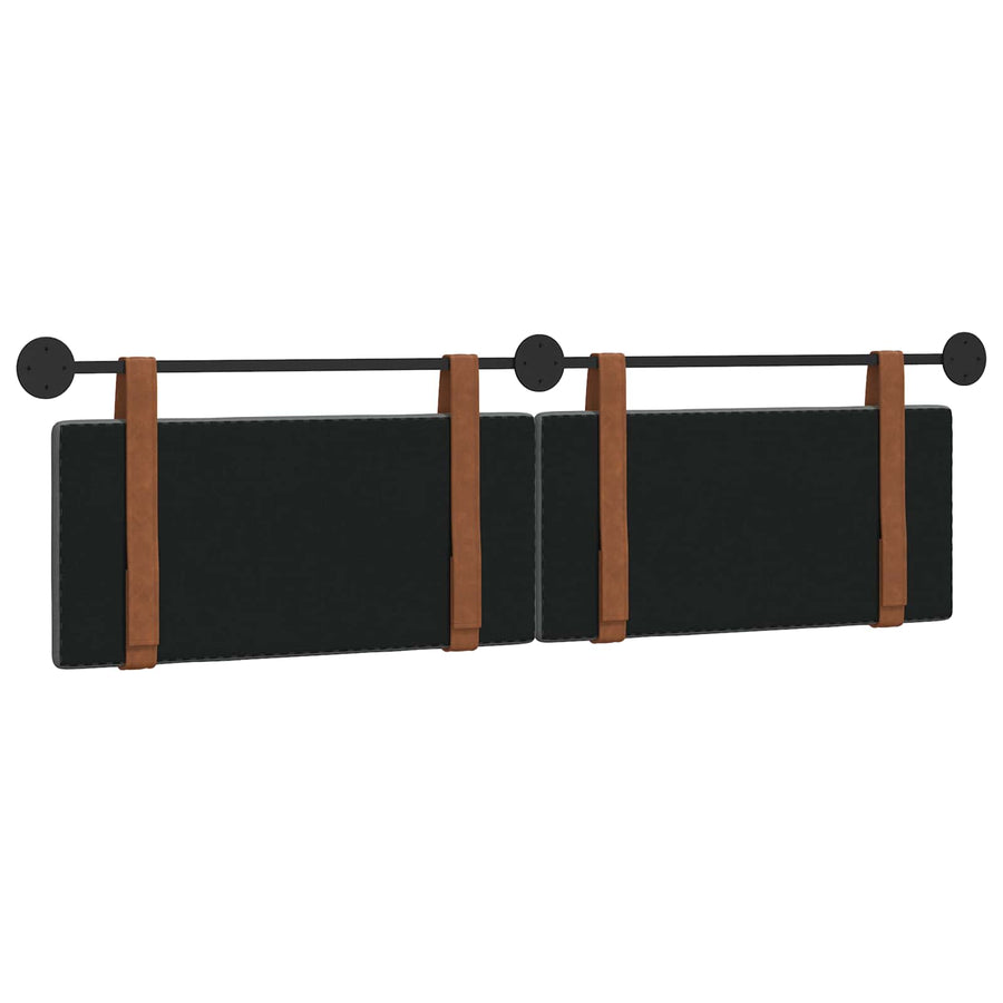 Hangend Hoofdeinde Effen Donkergrijs 180 x 40 cm Bewerkt hout