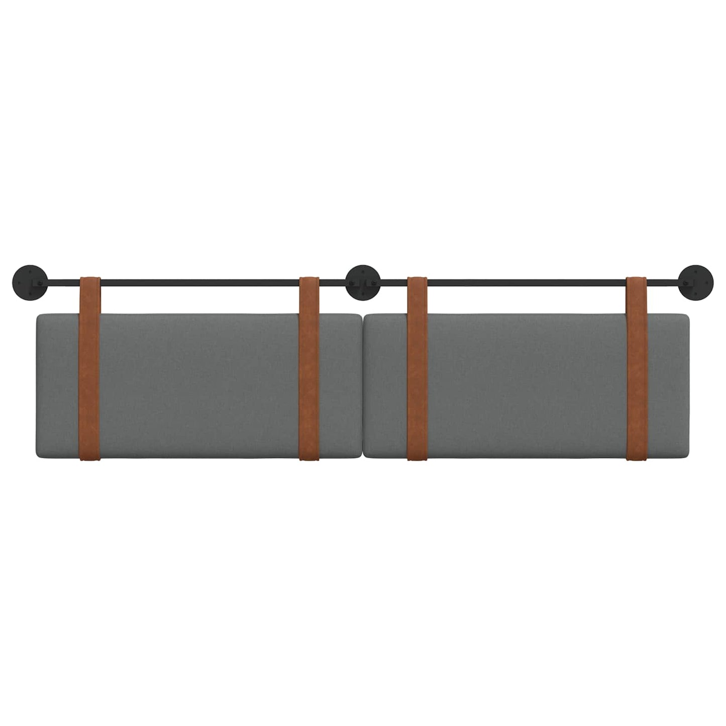 Hangend Hoofdeinde Effen Donkergrijs 180 x 40 cm Bewerkt hout