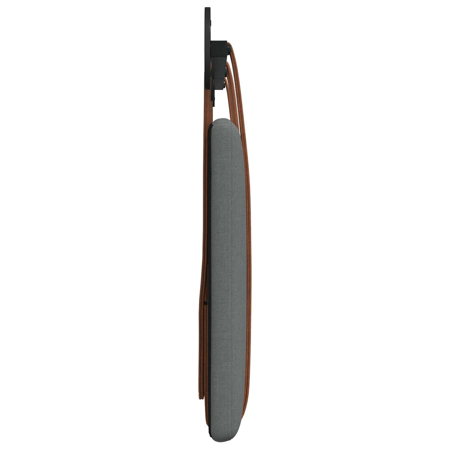 Hangend Hoofdeinde Effen Donkergrijs 180 x 40 cm Bewerkt hout
