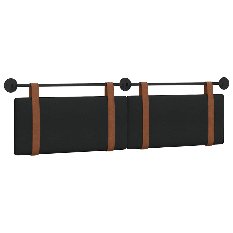 Hangend Hoofdeinde Effen Zwart 180 x 40 cm Bewerkt hout