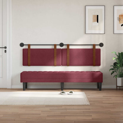 Hangend Hoofdeinde Effen Wijnrood 180 x 40 cm Bewerkt hout