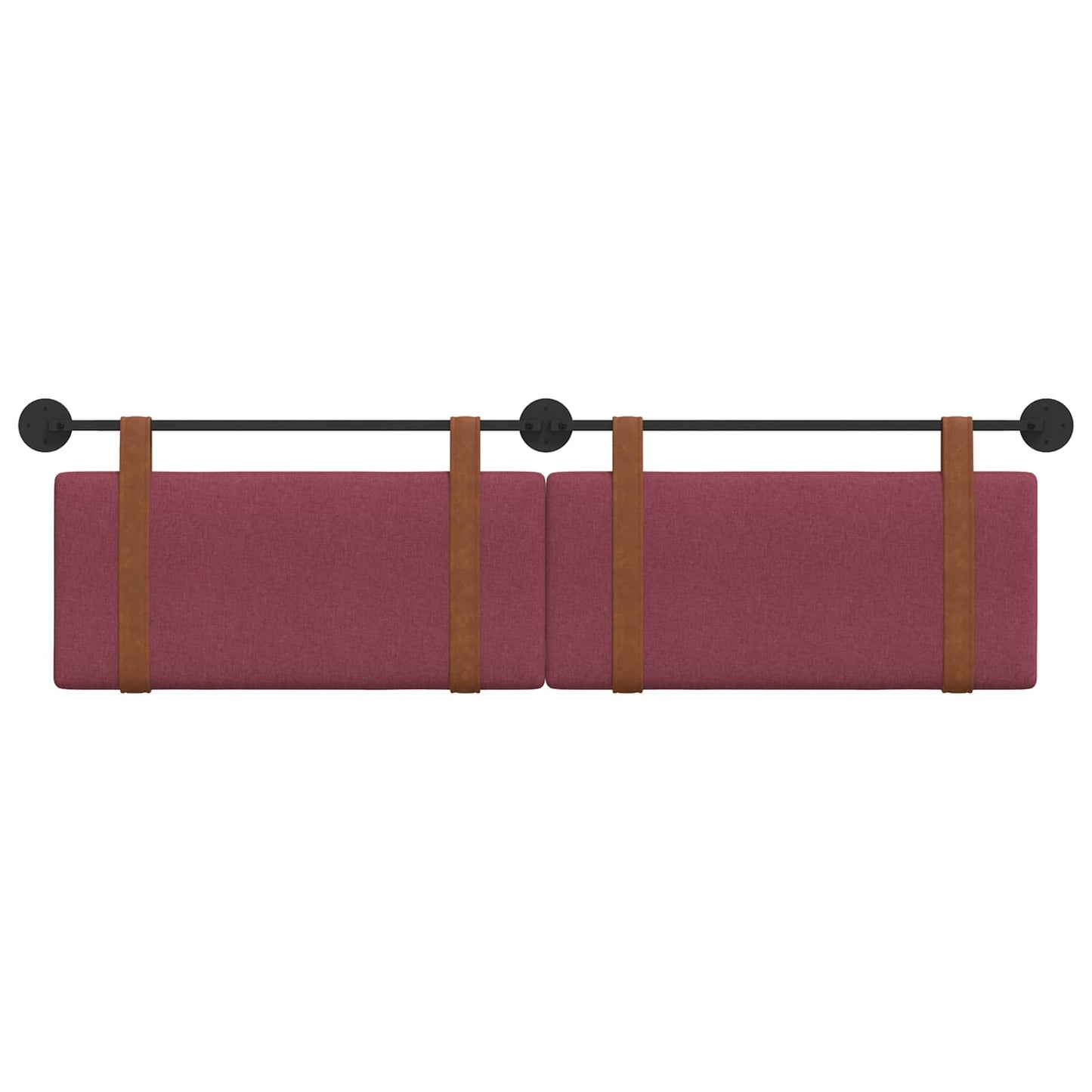 Hangend Hoofdeinde Effen Wijnrood 180 x 40 cm Bewerkt hout