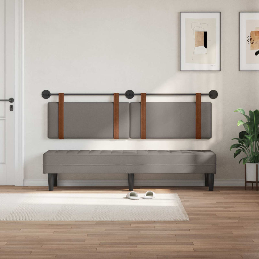 Hangend Hoofdeinde Effen Taupe 180 x 40 cm Bewerkt hout