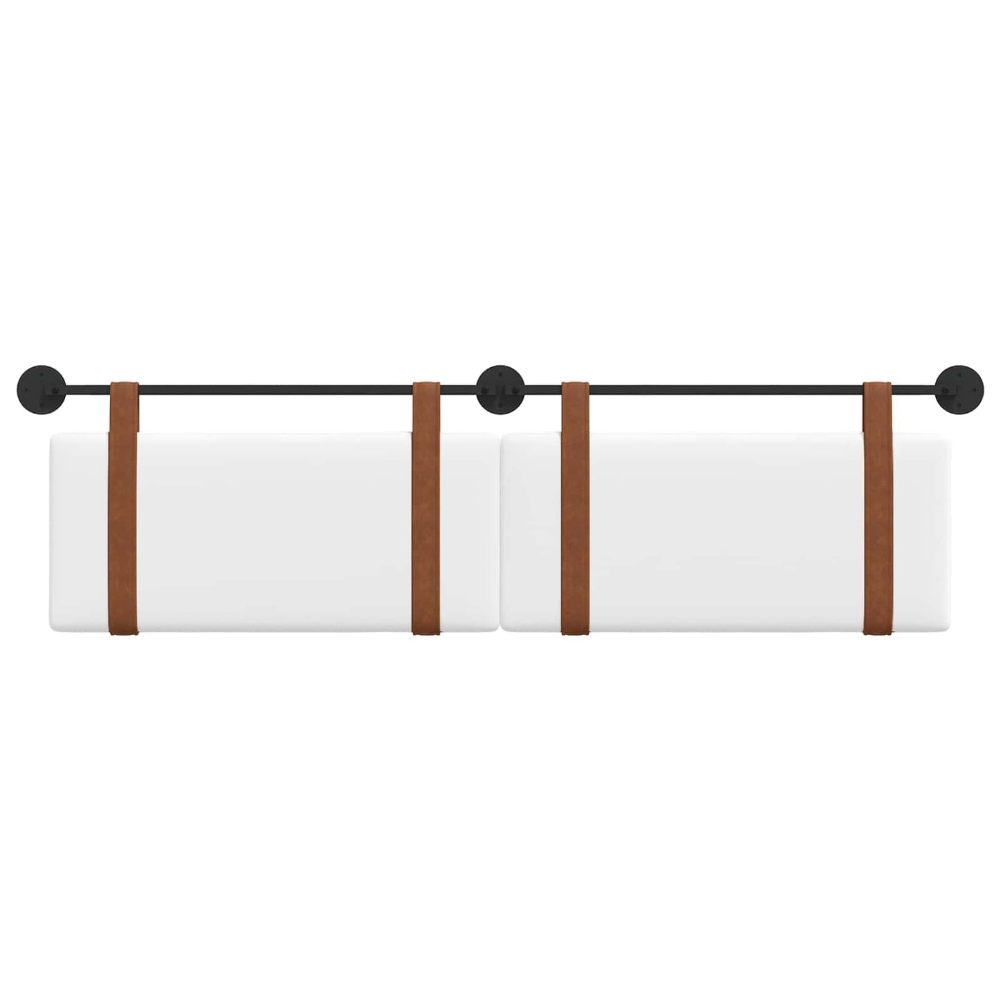 Hangend Hoofdeinde Wandgemonteerd Wit 180 x 40 cm Bewerkt hout