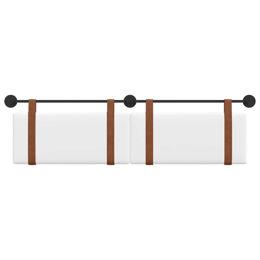 Hangend Hoofdeinde Wandgemonteerd Wit 180 x 40 cm Bewerkt hout