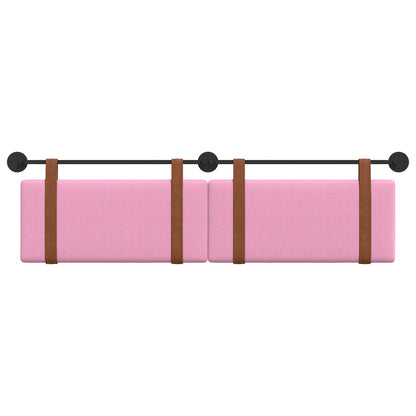 Hangend Hoofdeinde Wandgemonteerd Roze 180 x 40 cm Bewerkt hout