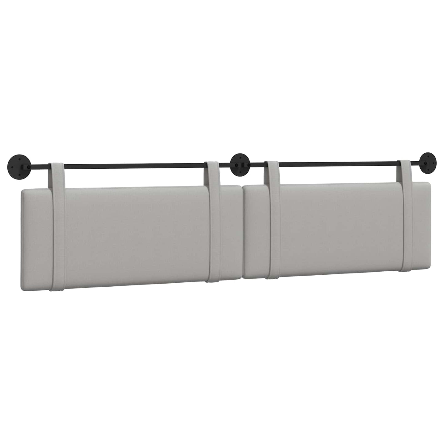 Hangend Hoofdeinde Effen Wolkengrijs 210 x 55 x 5 cm Stof