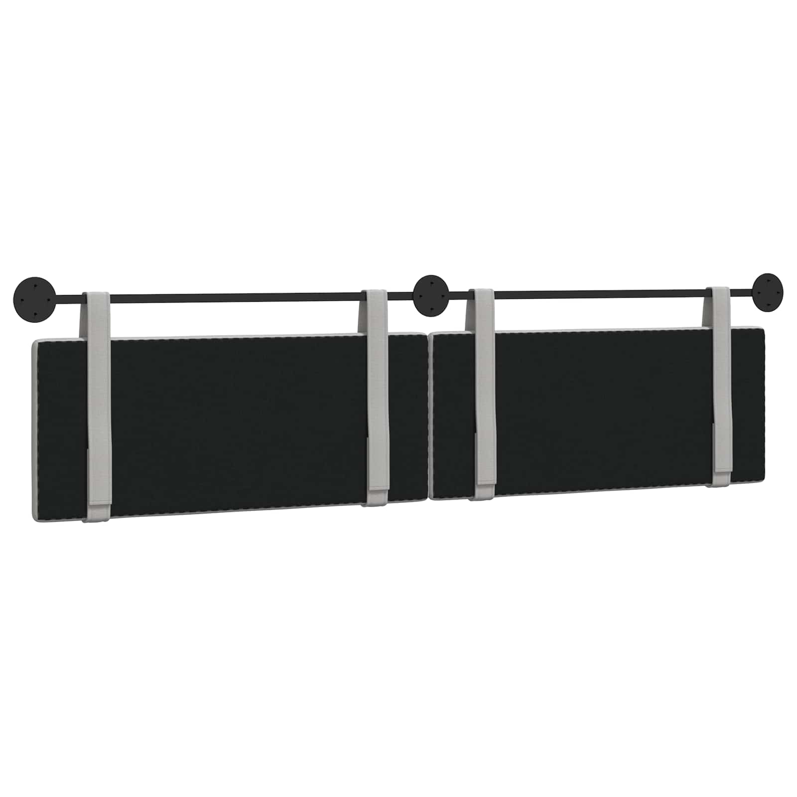 Hangend Hoofdeinde Effen Wolkengrijs 210 x 55 x 5 cm Stof