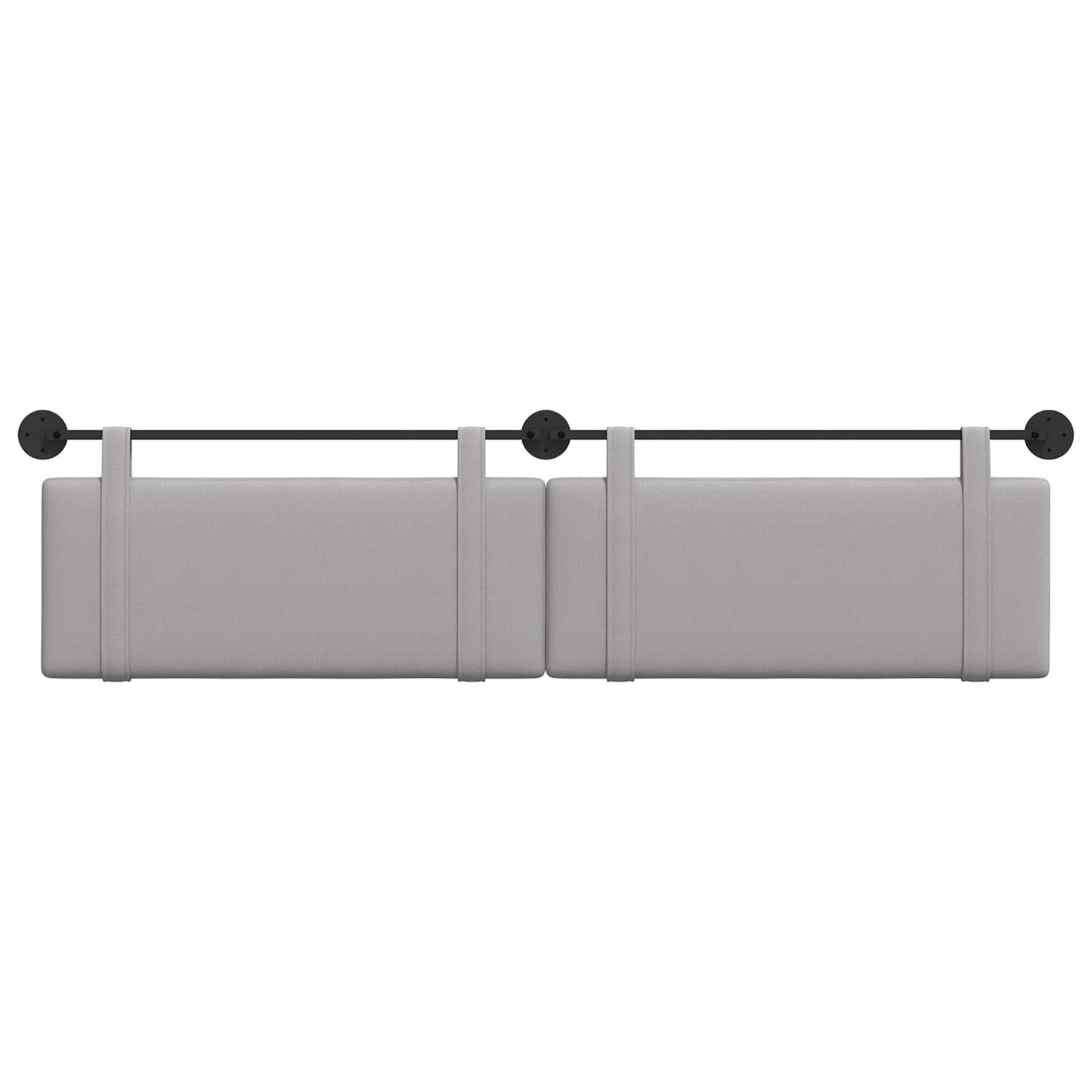 Hangend Hoofdeinde Effen Wolkengrijs 210 x 55 x 5 cm Stof