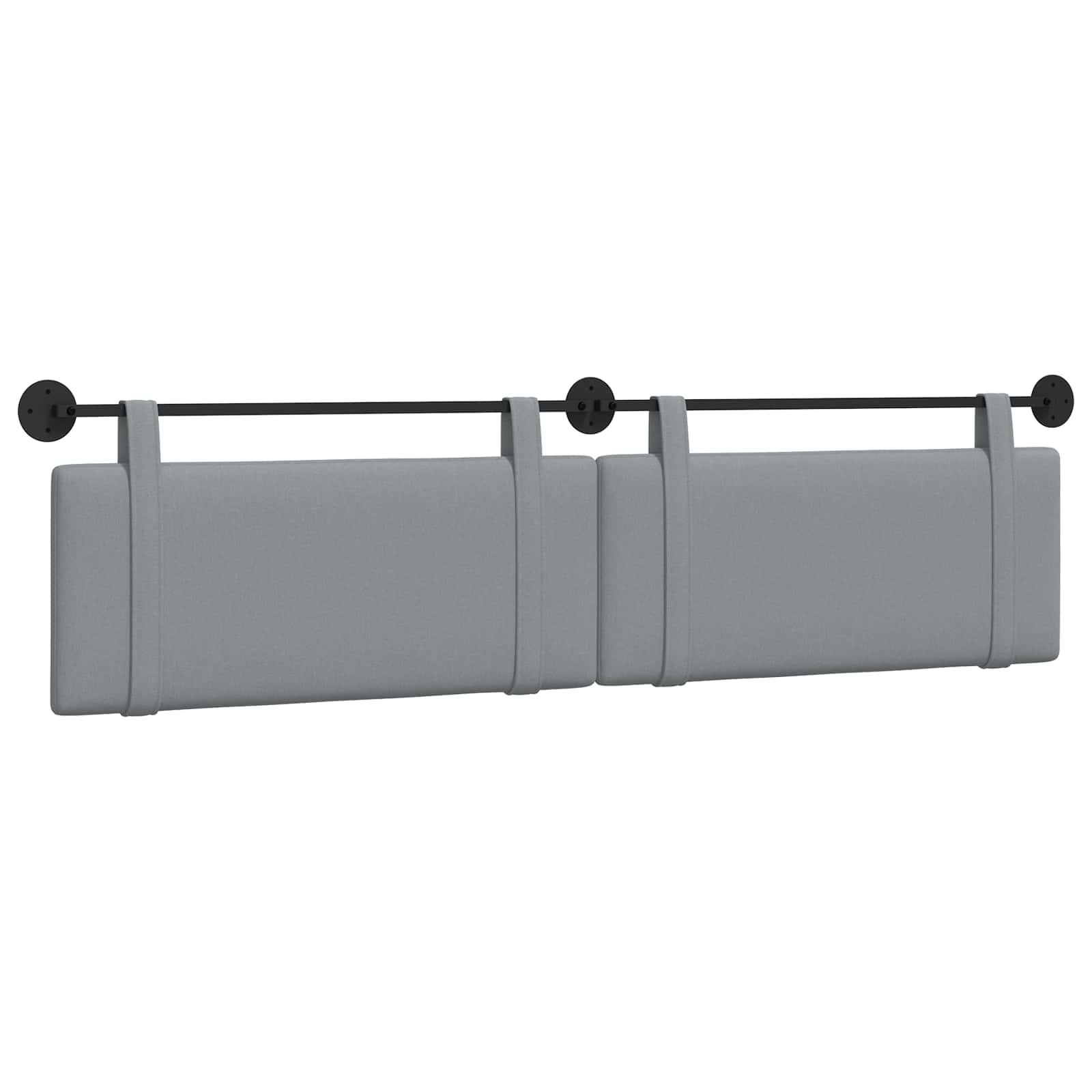 Hangend Hoofdeinde Effen Lichtgrijs 210 x 55 x 5 cm Stof