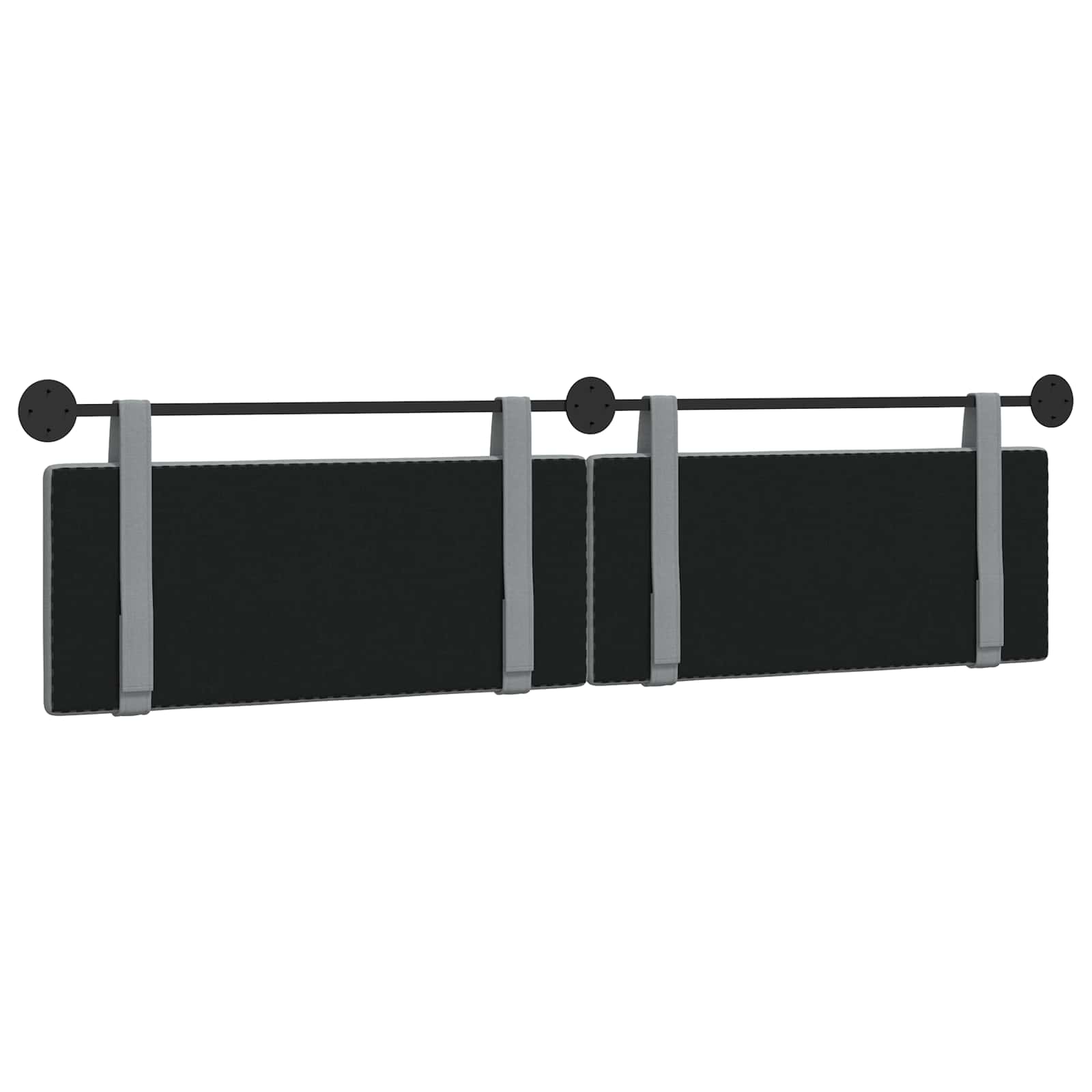 Hangend Hoofdeinde Effen Lichtgrijs 210 x 55 x 5 cm Stof