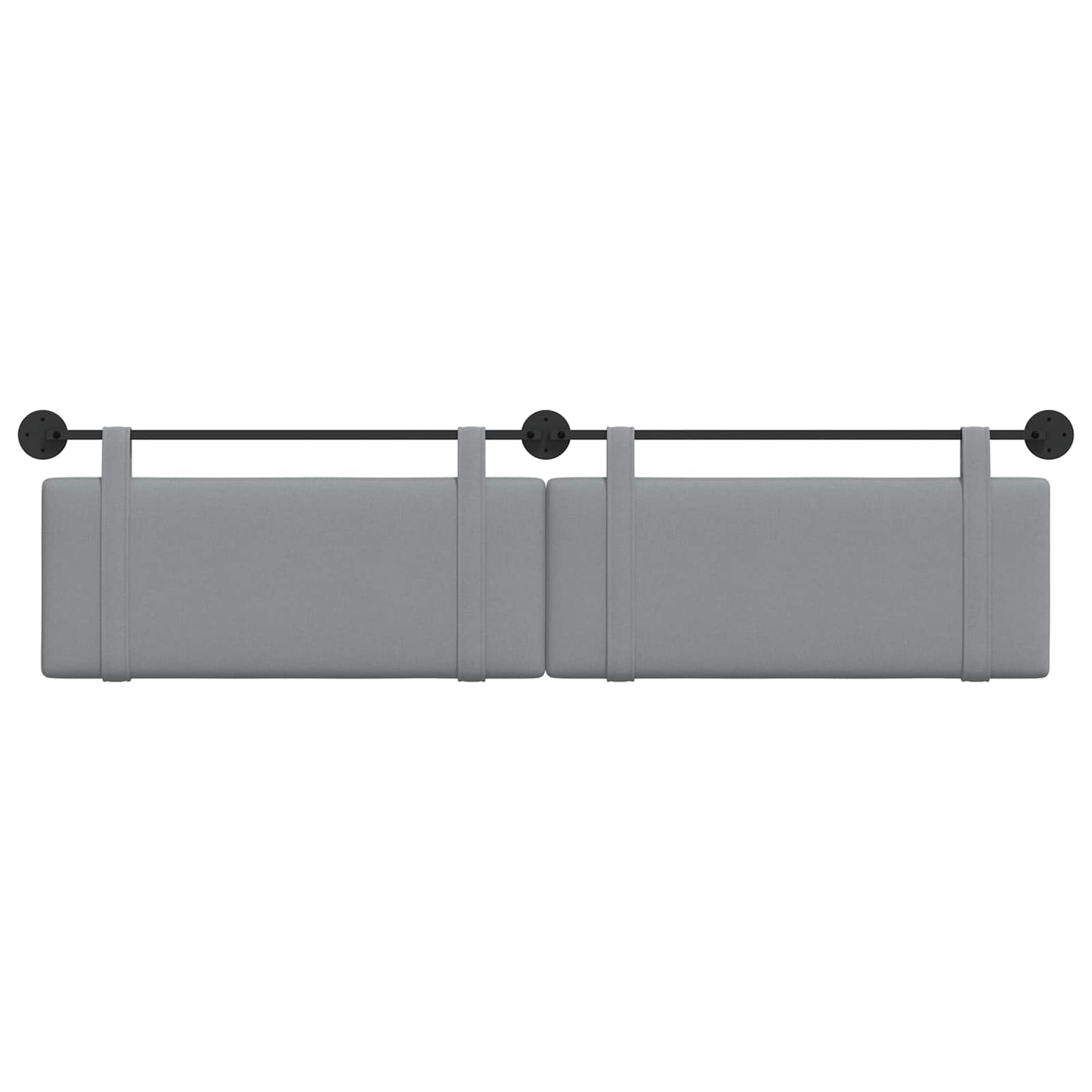 Hangend Hoofdeinde Effen Lichtgrijs 210 x 55 x 5 cm Stof