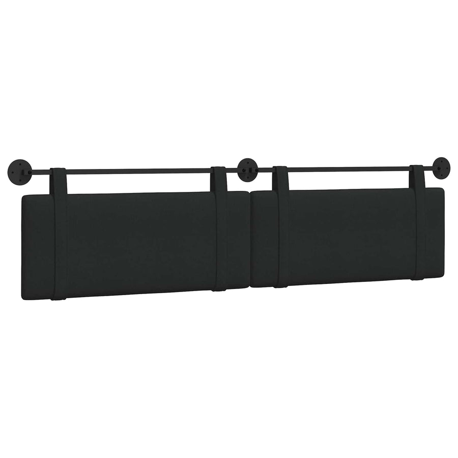 Hangend Hoofdeinde Wandgemonteerd Zwart 210 x 55 x 5 cm Stof